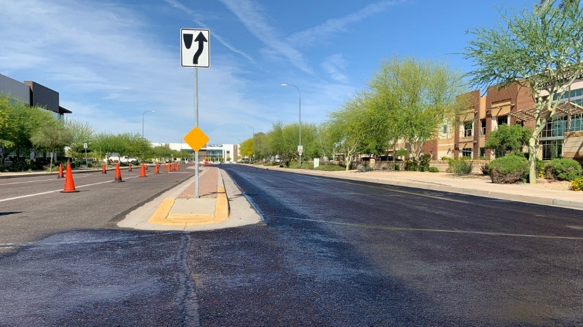 Asphalt Emulsion Seal Median