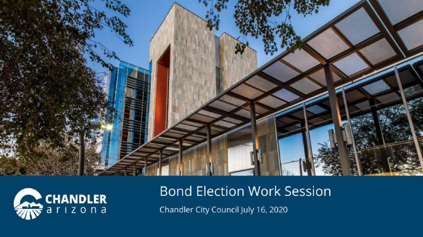 Bond Election Work Session