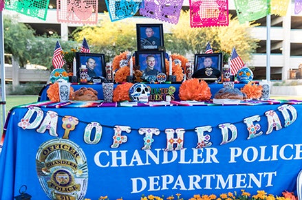 Chandler Police altar at the 2018 Dia de Los Muertos Event Chandler Police altar at the 2018 Dia de Los Muertos Event