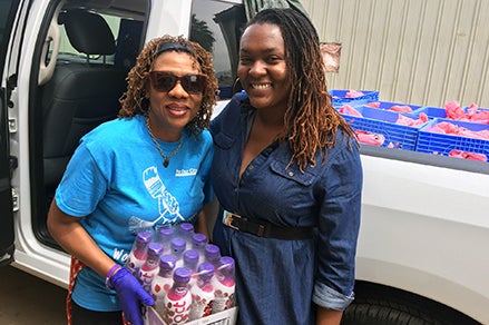 Councilmember Christine Ellis volunteering during Black History Month