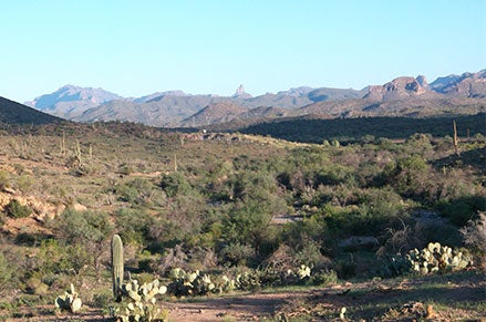 View of nearby mountains