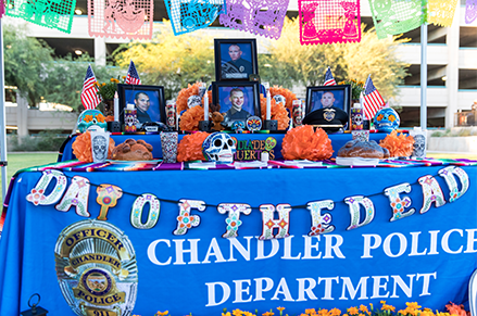 Police altar at Dia de los Muertos event