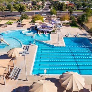 Hamilton Aquatic Center Aerial