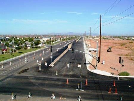 photo of traffic cones and barricades