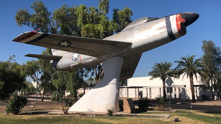 Korean War-Era Plane Williams Air Force Base Downtown Chandler Memorial