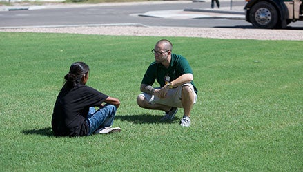 Homeless Navigator assisting in the field Homeless Navigator assisting in the field