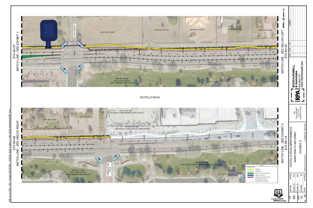 Ocotillo Road: 149th Street to Cobblestone