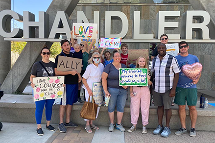 OD Harris at an equality event in Chandler