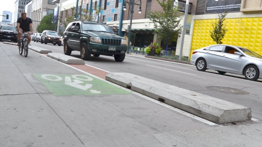 Protected Bike Lanes Cement