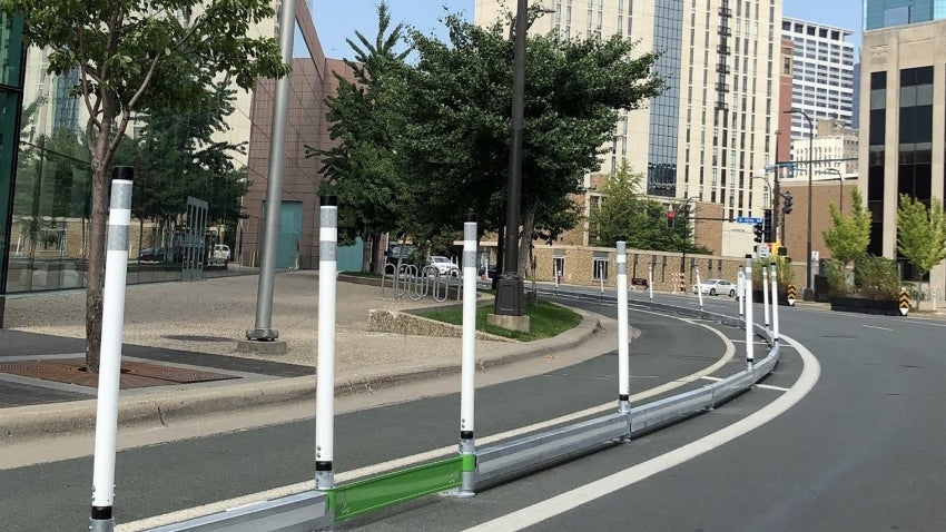 Protected Bike Lanes Poles