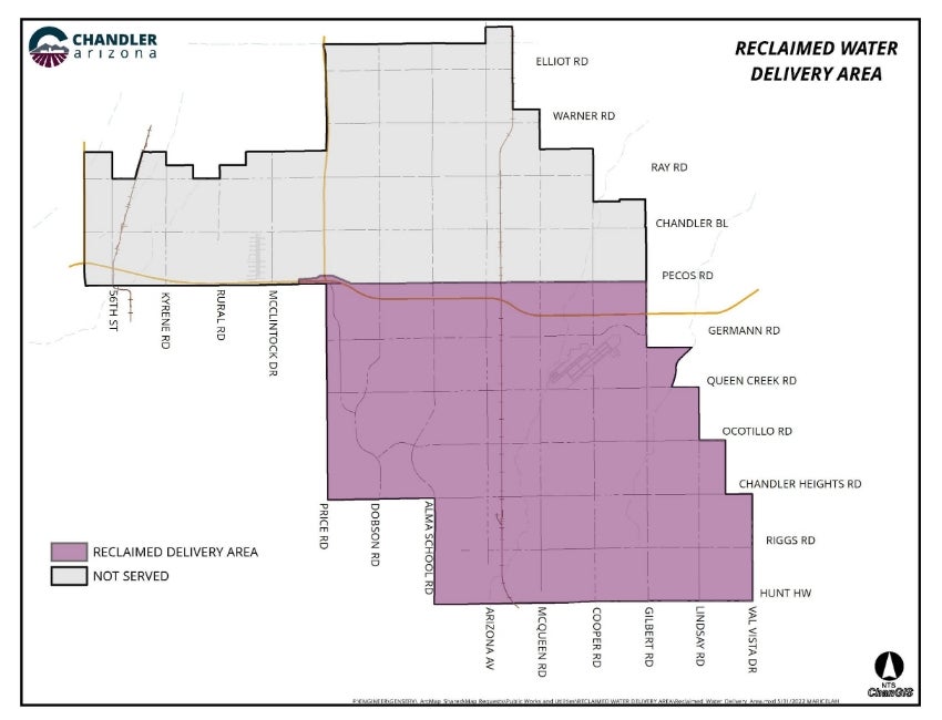 Reclaimed Water Delivery Area Map