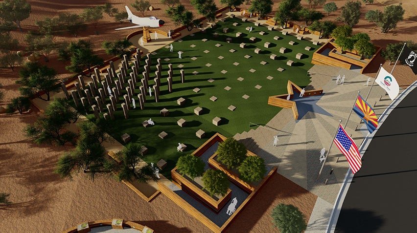 Rendering of a full view of the Field of Honor