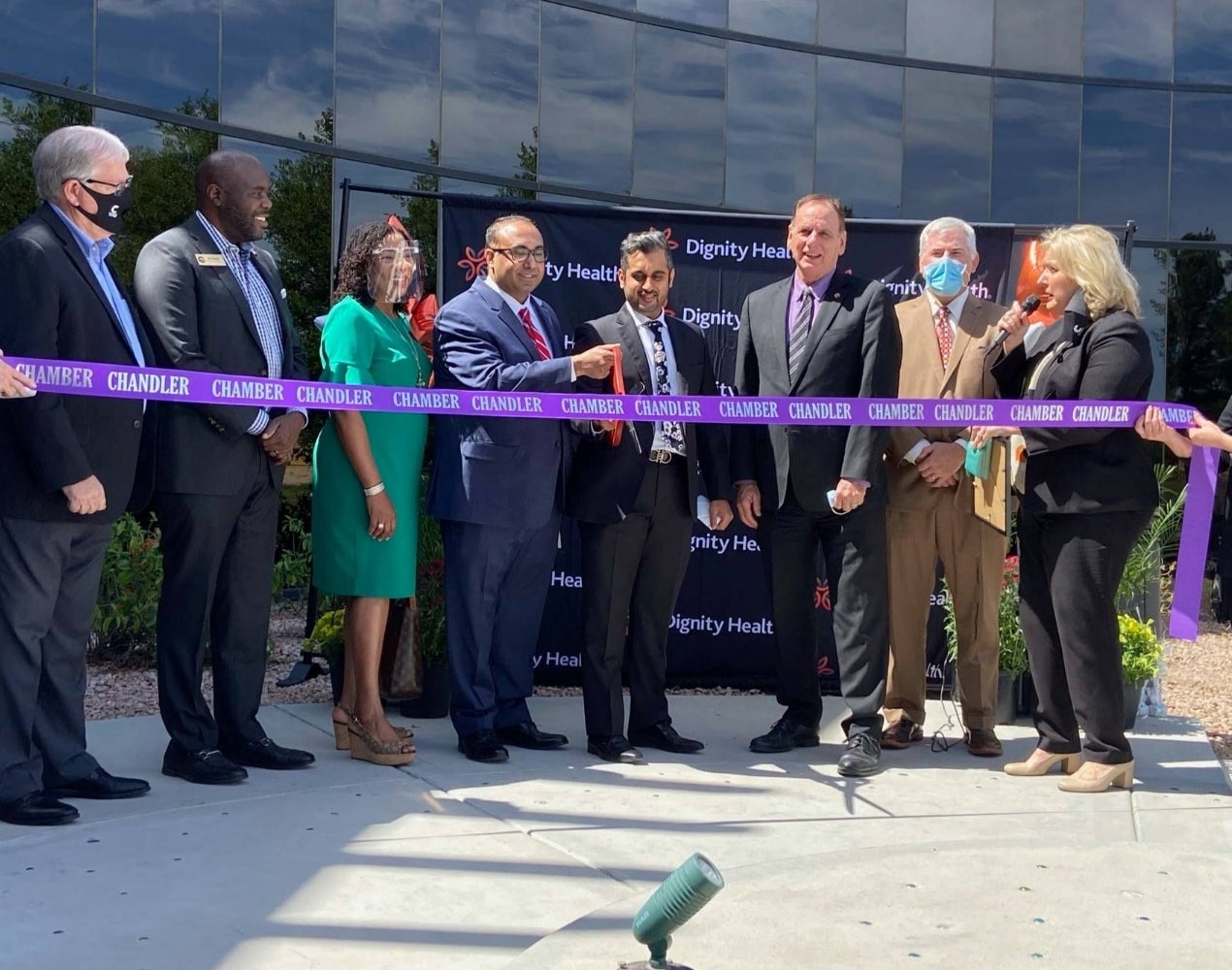 Chandler City Council at a Ribbon Cutting