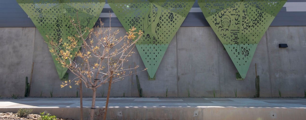 Oregon Street Parking Garage Shade Art