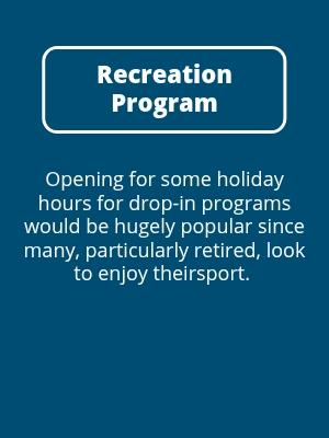 Recreation Program Holiday Hours