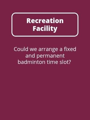 Badmiton Facility