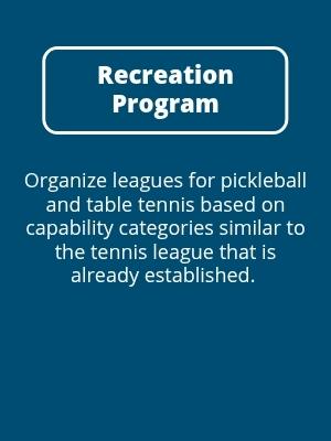 Add Pickleball and Table Tennis Leagues