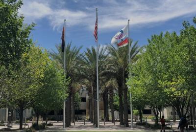 Flags at Chandler City Hall 