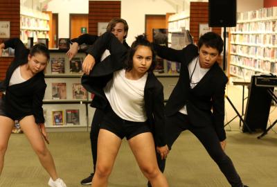 photo showing LibCon K-Pop event participants dancing