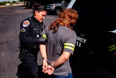 Police-Officer-Arrests-Suspect