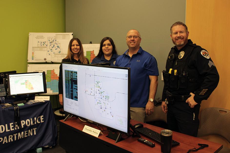 CPD uses varies GIS powered maps to track where officers are in the field and create crime heat maps.