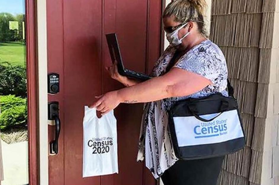 Census worker at the door