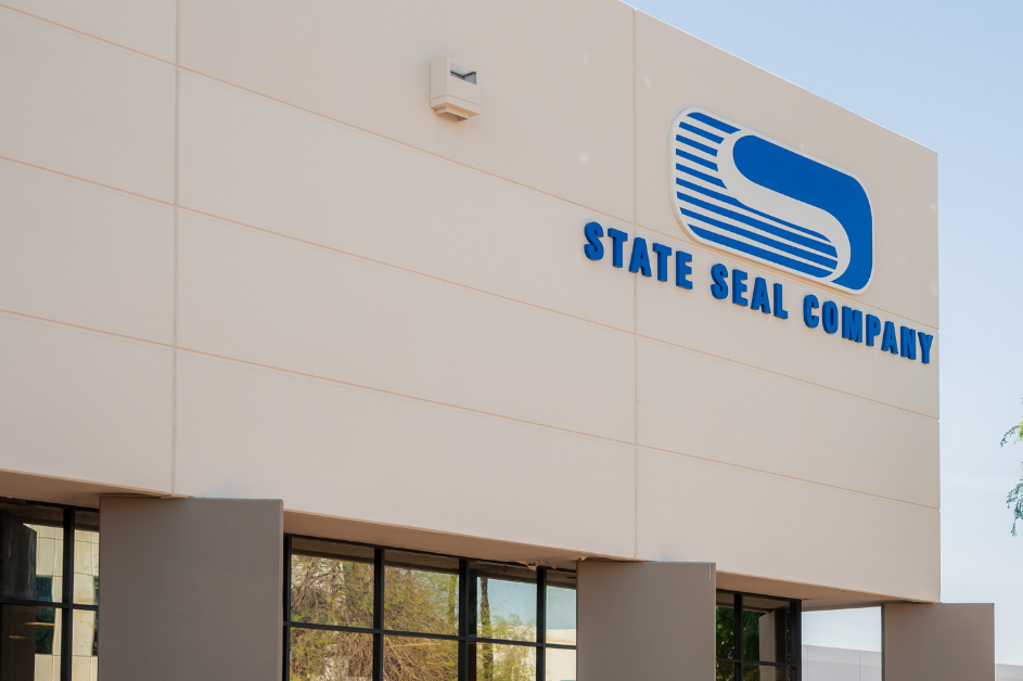 Exterior shot of State Seal Company building