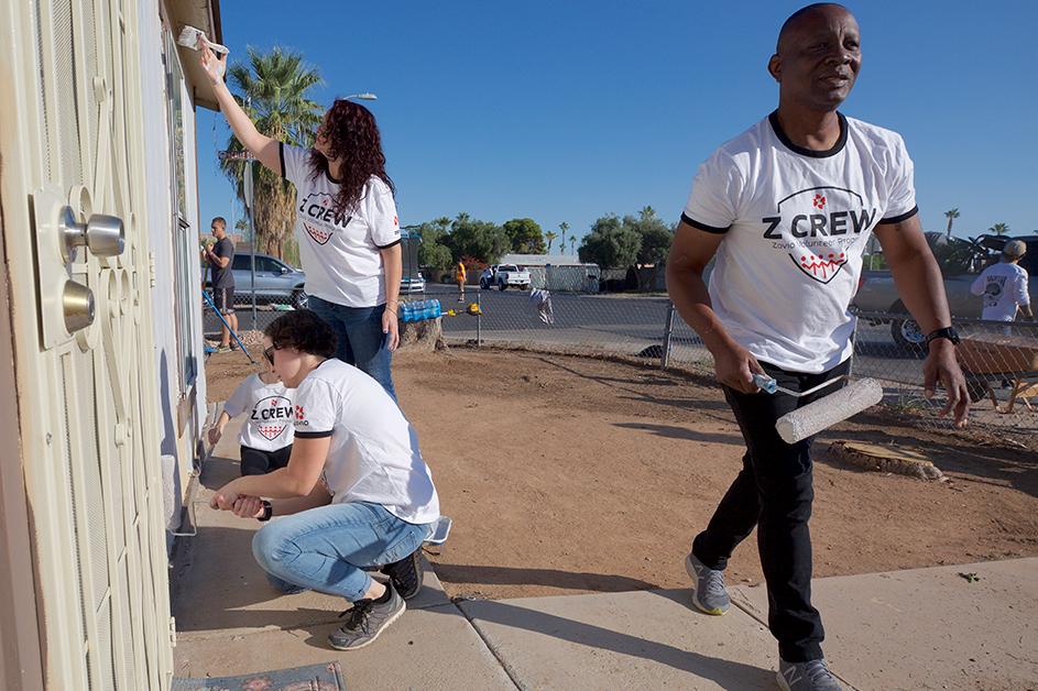 Zovio's Z Crew volunteers at For Our City Day event in 2019