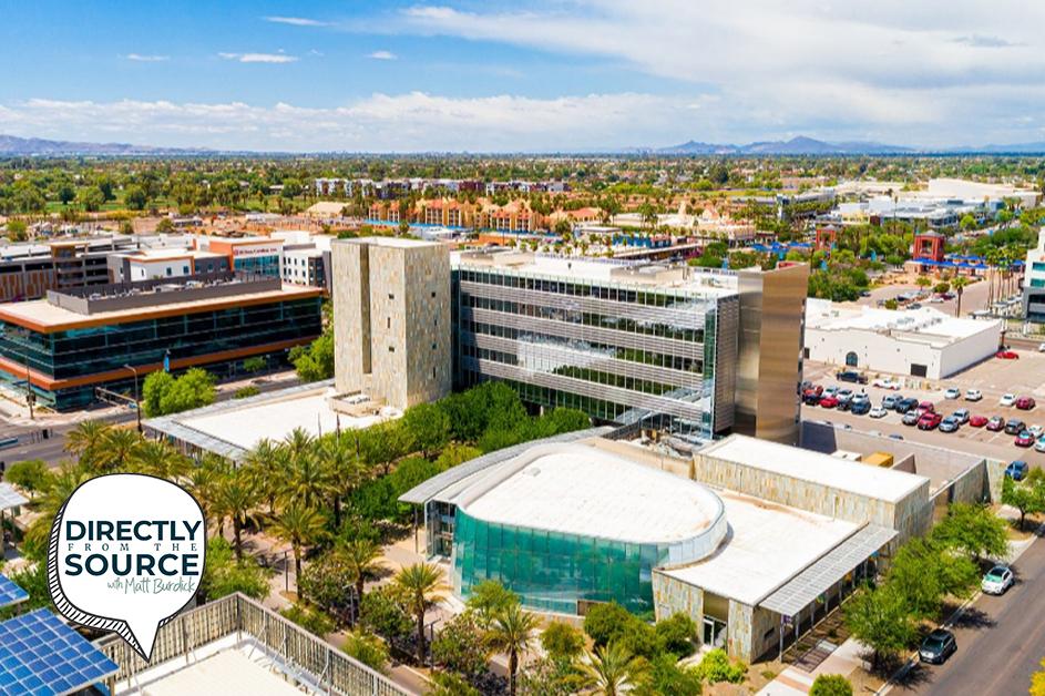 Aerial image of city hall