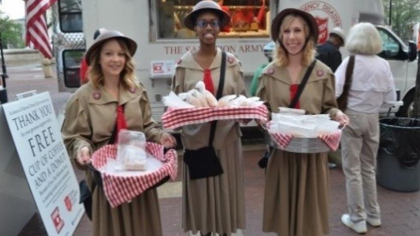 Salvation Army Donut Truck and Donut Girls