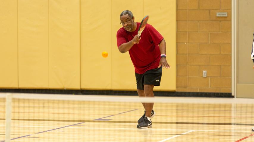 male pickleball player