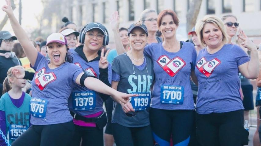 Group of City employees participating a 5K