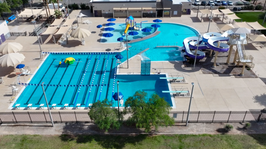 hamilton aquatic center aerial