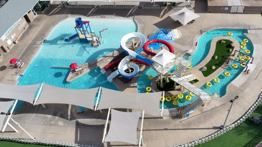 mesquite groves aquatic center aerial