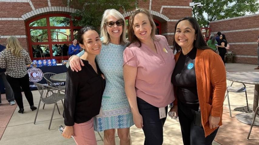 Employees at a pop-appreciation event