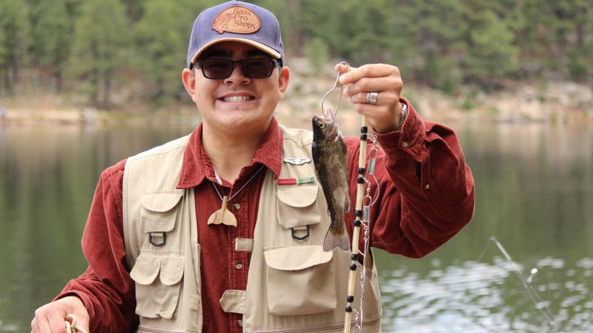 camper fishing