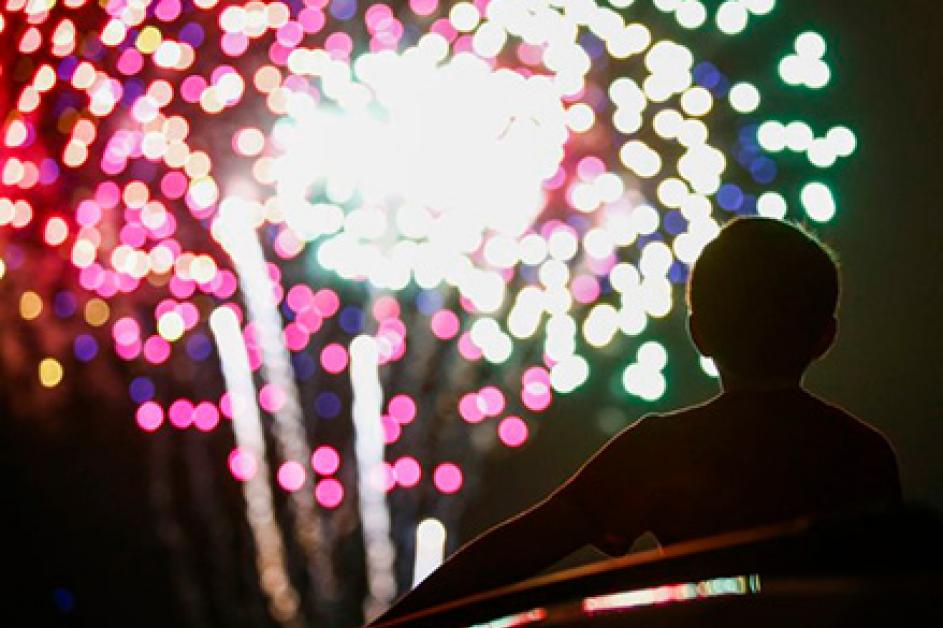 Fireworks from sunroof