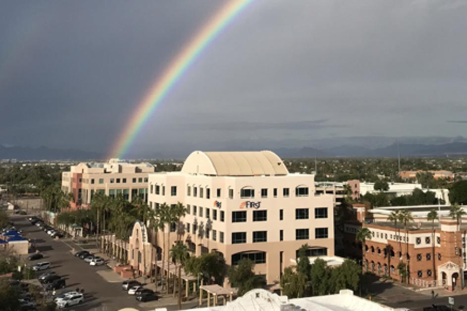 Rainbow over Downtown Chandler