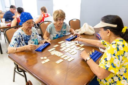 seniors playing games