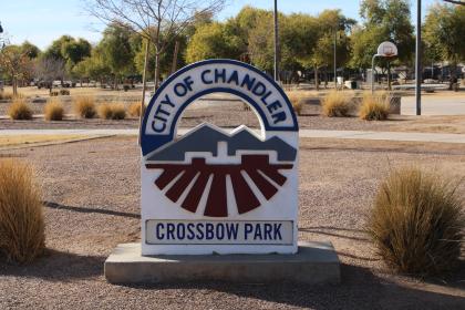 Park sign at Crossbow park