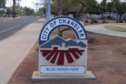 Blue Heron Park sign