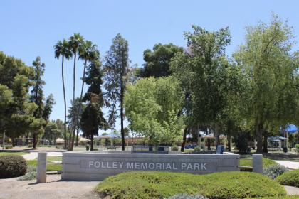 Folley Memorial Park sign
