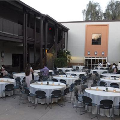 Private Rental Banquet Seating at the Chandler Community Center Outdoor Courtyard
