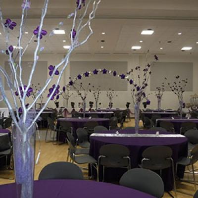 Private Rental with purple decor