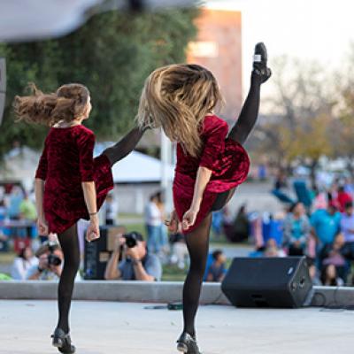 Dancers in Red at the Multicultural Festival