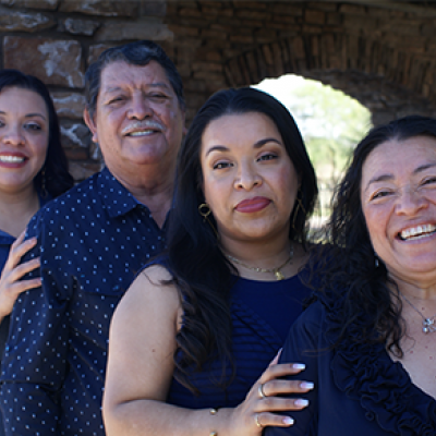 L to R: Priscilla Quintana, her father Javier Ledesma, sister Roxanna Ledesma-Fimbres and mother Angelica Ledesma