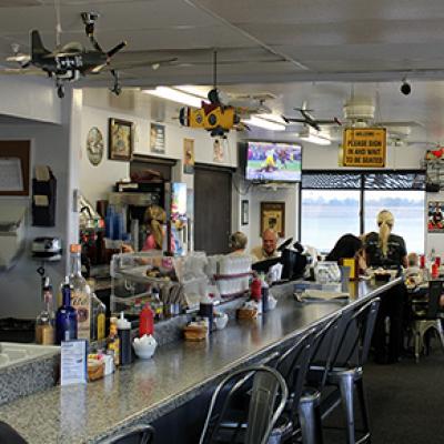 At the Counter of the Hangar Cafe