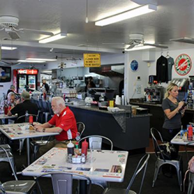 Runway view of the Hangar Cafe