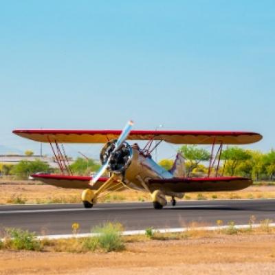 Small plane on the runway at CHD
