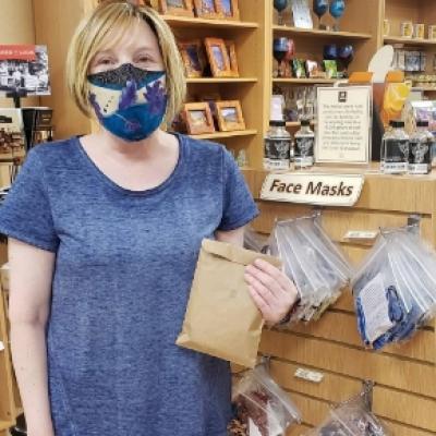 Sibley's Associate Wearing a Mask